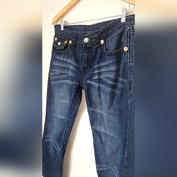 True Religion Billy Super T Jeans Made in USA Size 32 Hemmed 25.5 Inseam Y2K - Picture 17 of 17